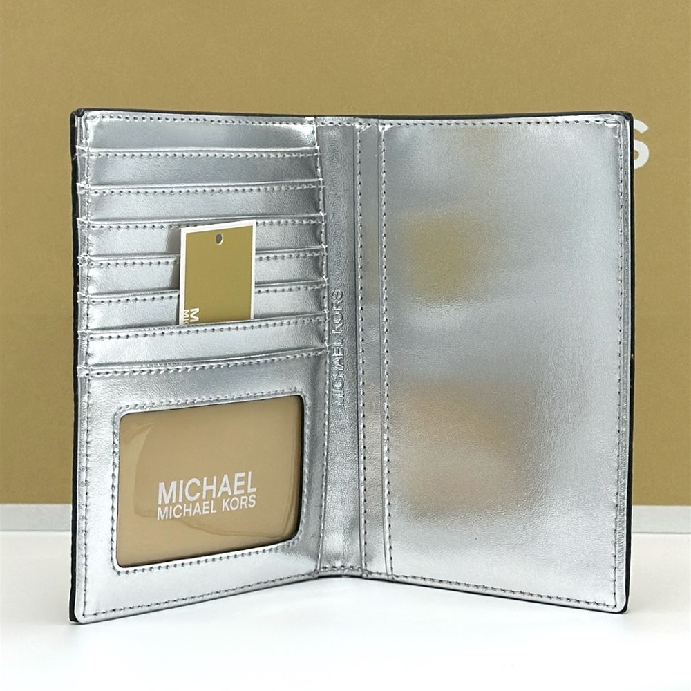 Michael Kors Black Passport Cover with Patches - Picture 9 of 10